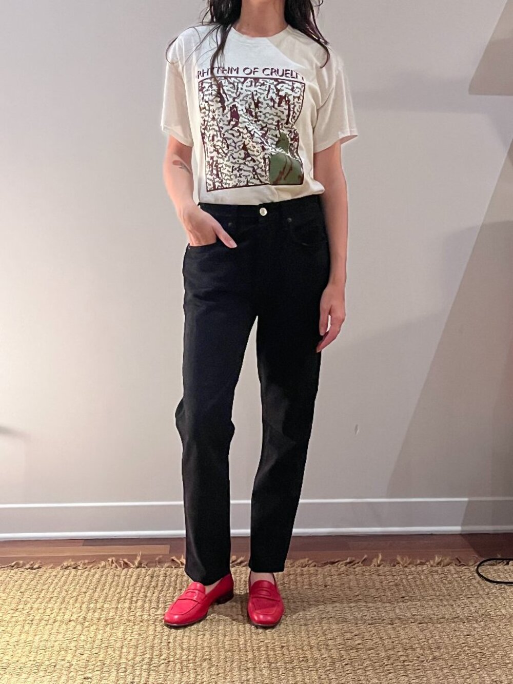 RE/DONE Originals Black Straight Leg Jeans